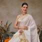 Onam Special Checks Pattern Off White Saree