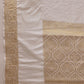 Onam Special Checks Pattern Off White Saree