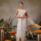 Onam Special Off White Zari Woven Saree