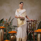 Onam Special Off White Zari Woven Saree