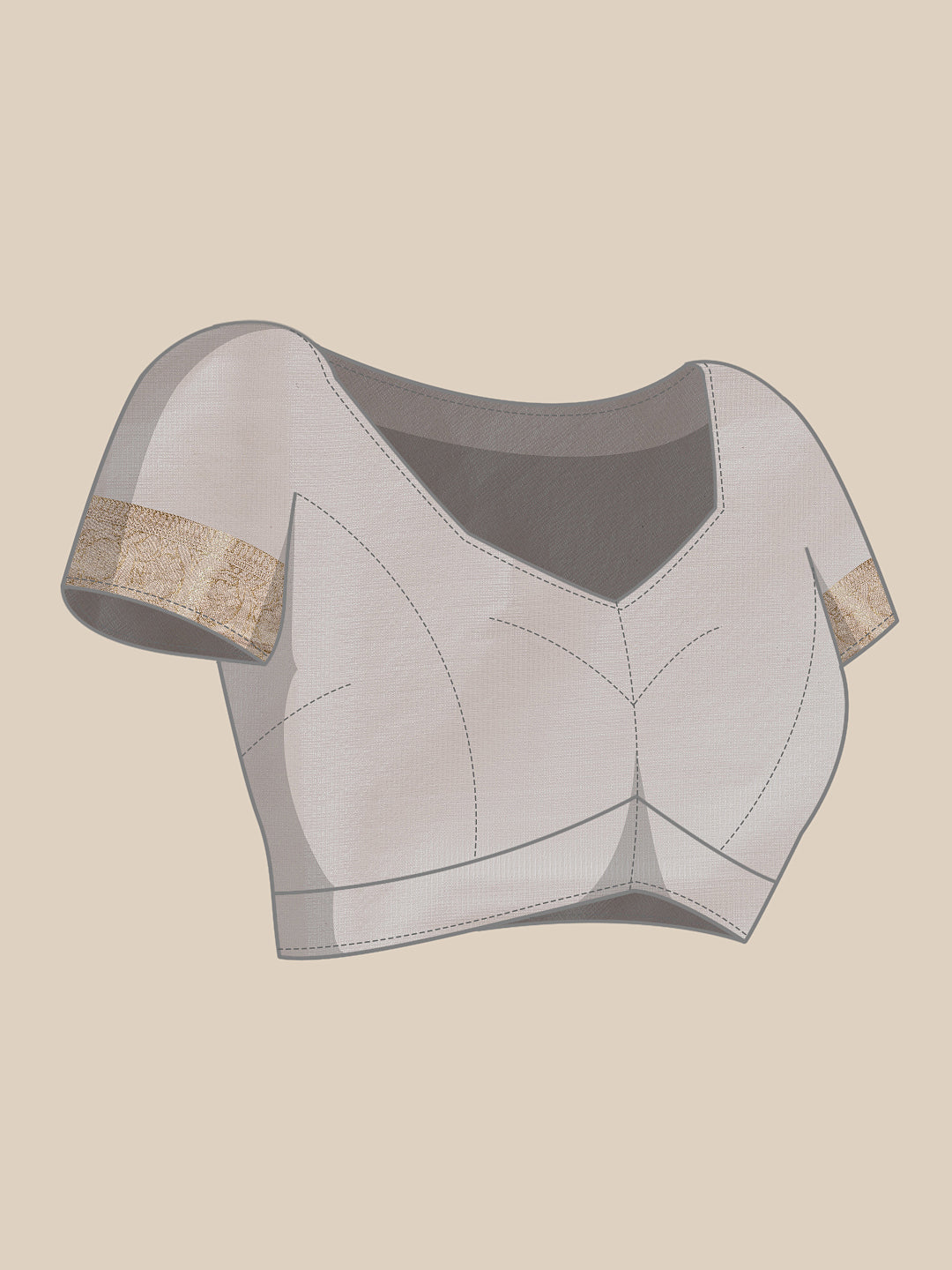 Onam Special Off White Zari Woven Saree