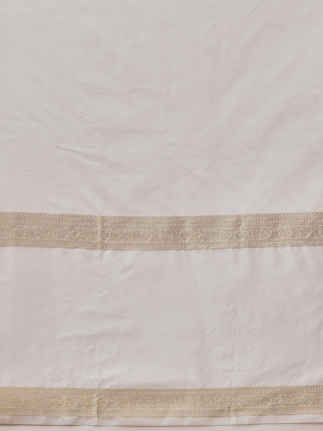 Onam Special Off White Zari Woven Saree