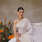Onam Special Off White Zari Woven Saree