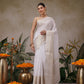 Onam Special Off White Zari Woven Saree