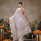 Onam Special Off White Zari Woven Saree