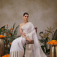 Onam Special Off White Zari Woven Saree