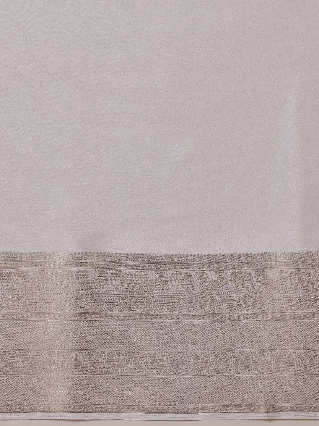 Onam Special Off White Zari Woven Saree