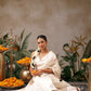 Solid Muga Checks Saree With Running Blouse