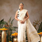 Onam Special Checks Pattern Off White Saree