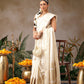 Onam Special Checks Pattern Off White Saree