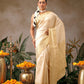 Onam Special Solid Saree With Zari Border