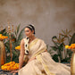 Onam Special Muga Checks Solid Saree With Zari Border
