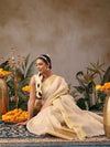 Onam Special Muga Checks Solid Saree With Zari Border