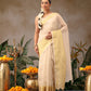 Onam Special Muga Checks Solid Saree With Zari Border