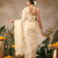 Onam Special Muga Checks Solid Saree With Zari Border