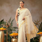 Onam Special Tissue Silk Solid Saree With Zari Border