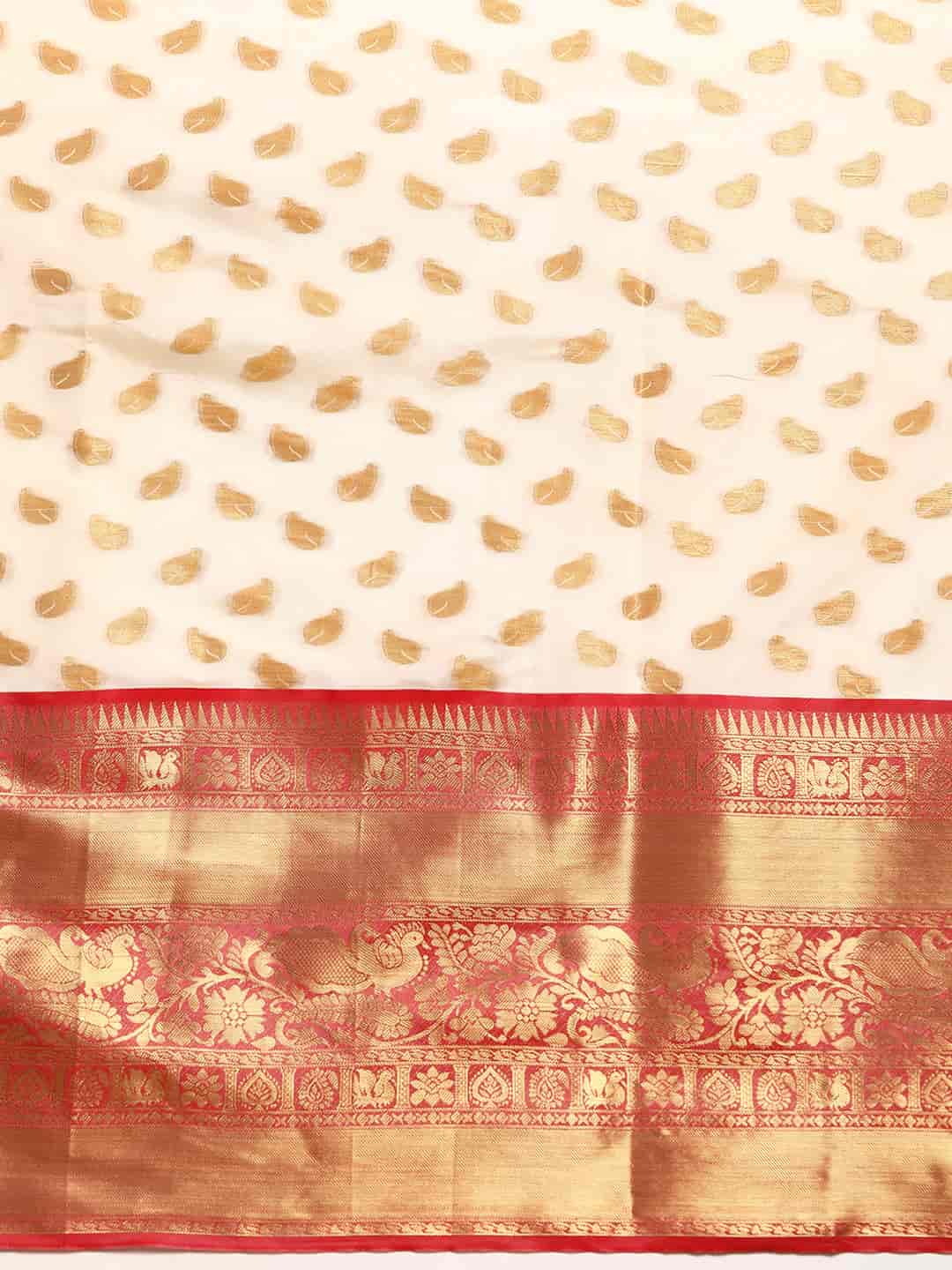 Woven Design Ethnic Motifs Zari Kasauv Saree