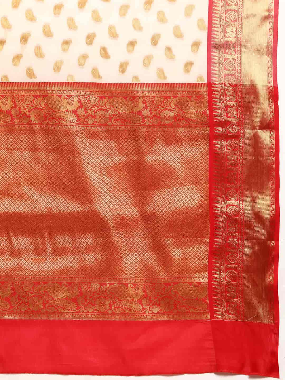 Woven Design Ethnic Motifs Zari Kasauv Saree