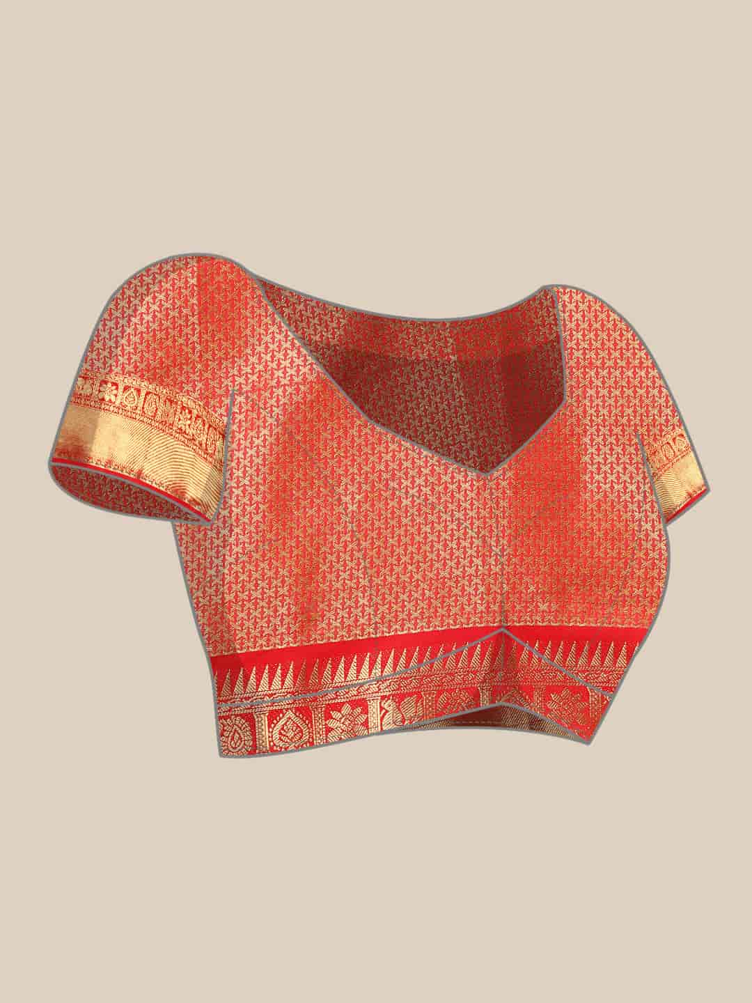Woven Design Ethnic Motifs Zari Kasauv Saree