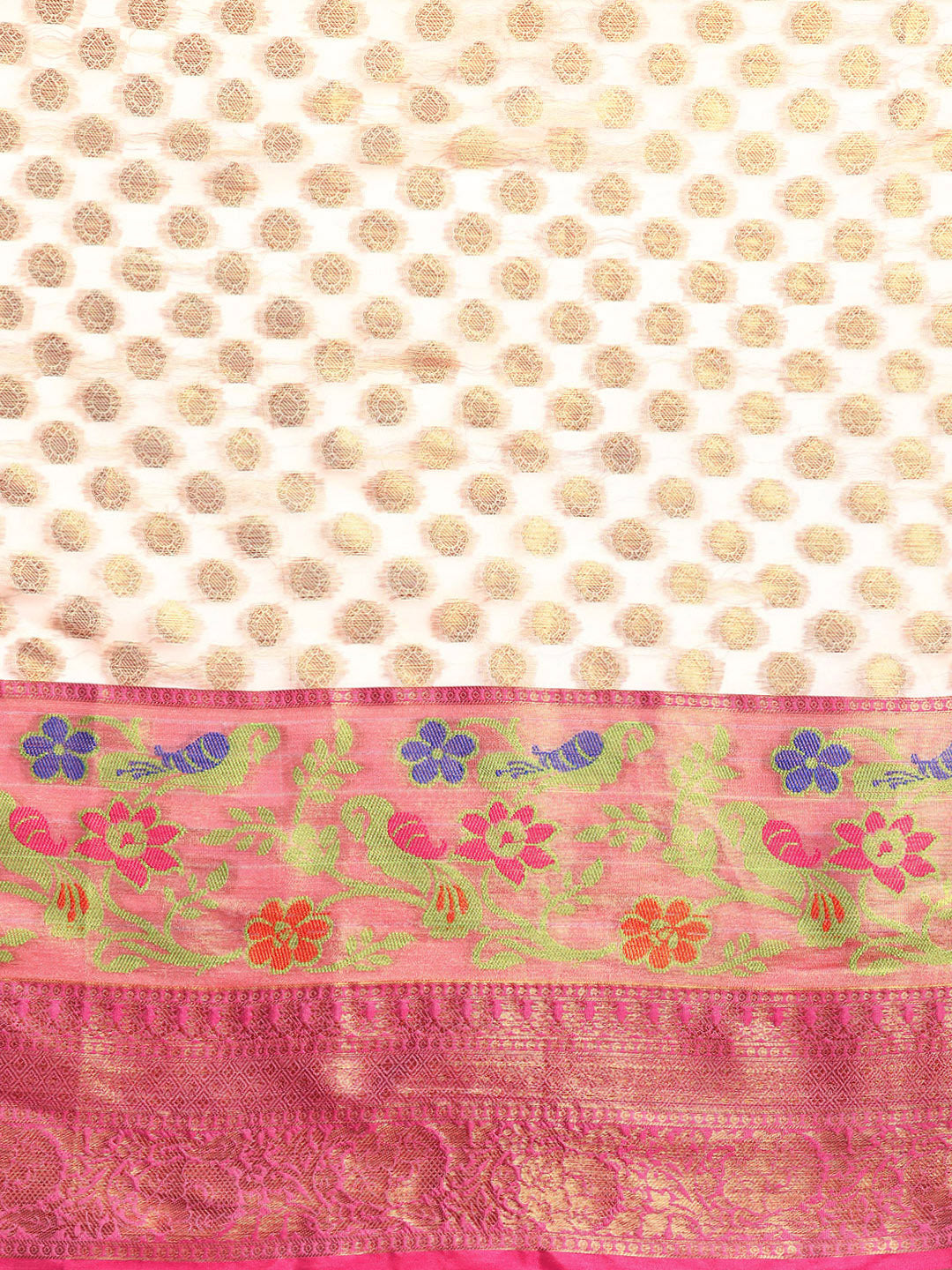 Woven Design Ethnic Motifs Zari Kasauv Saree