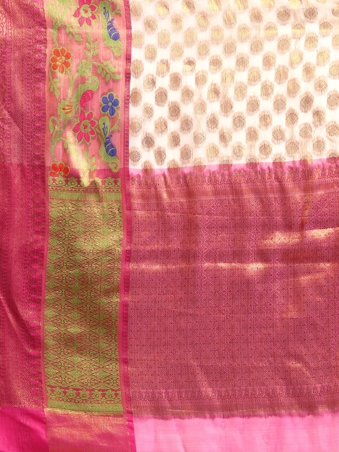 Woven Design Ethnic Motifs Zari Kasauv Saree