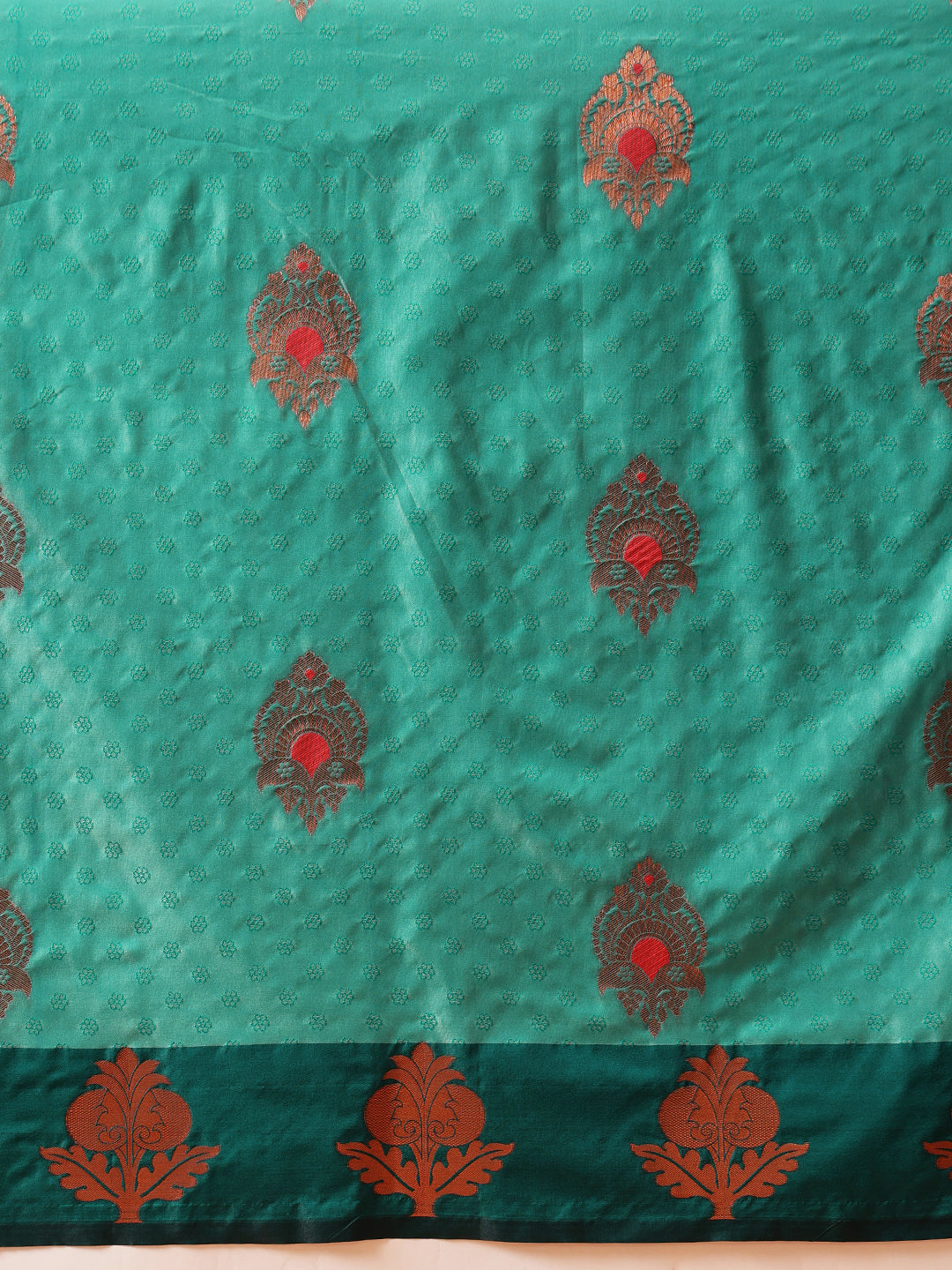 Banarasi Soft Silk Copper Zari Woven Saree