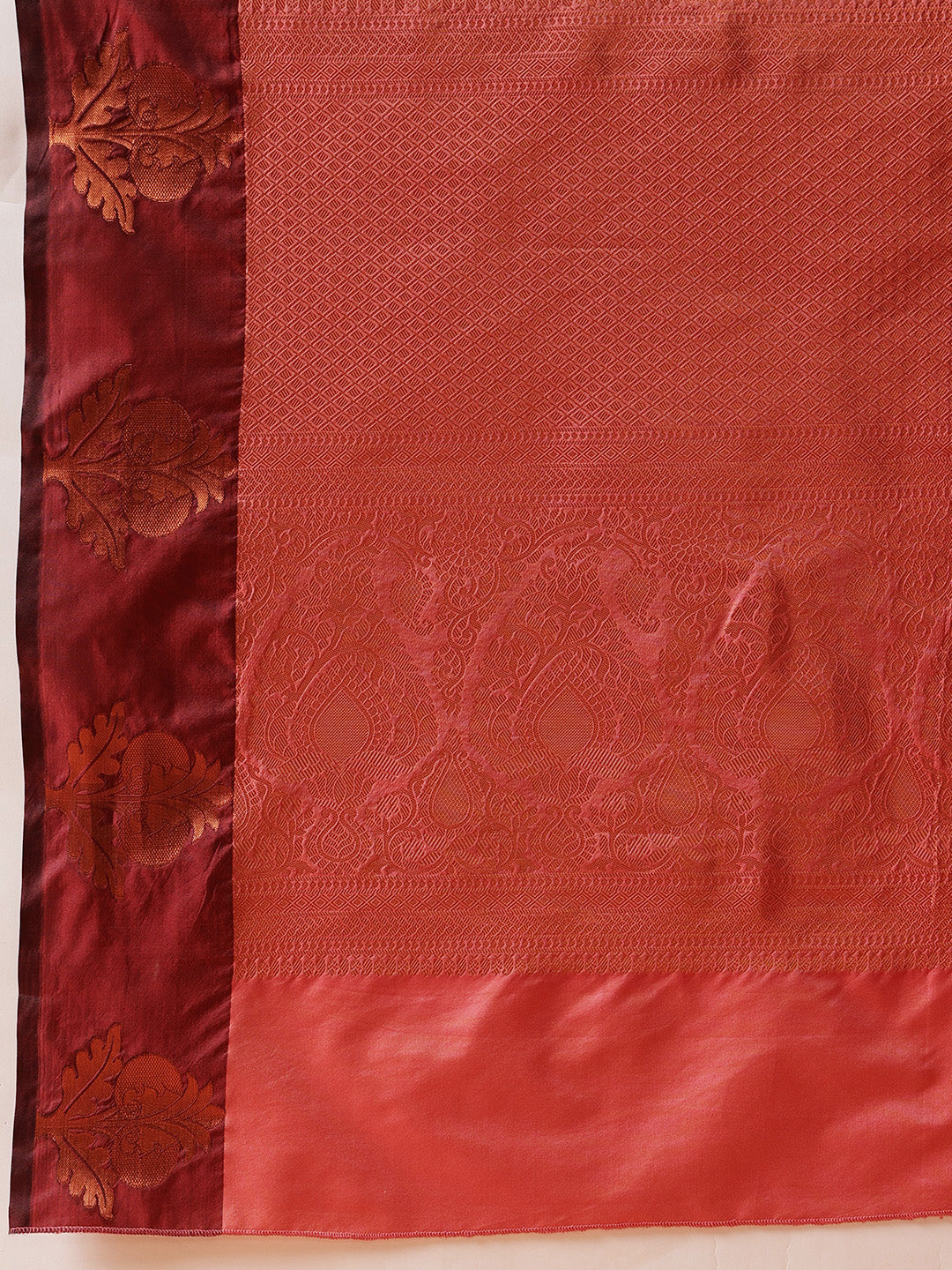 Banarasi Soft Silk Copper Zari Woven Saree