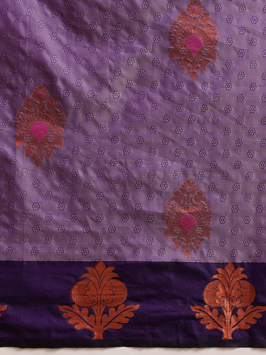 Banarasi Soft Silk Copper Zari Woven Saree