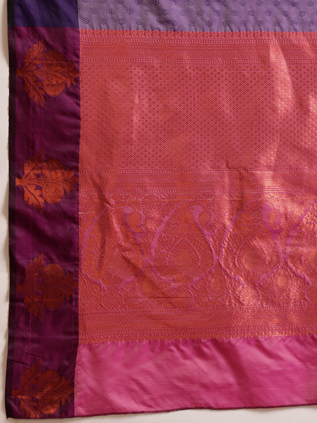 Banarasi Soft Silk Copper Zari Woven Saree