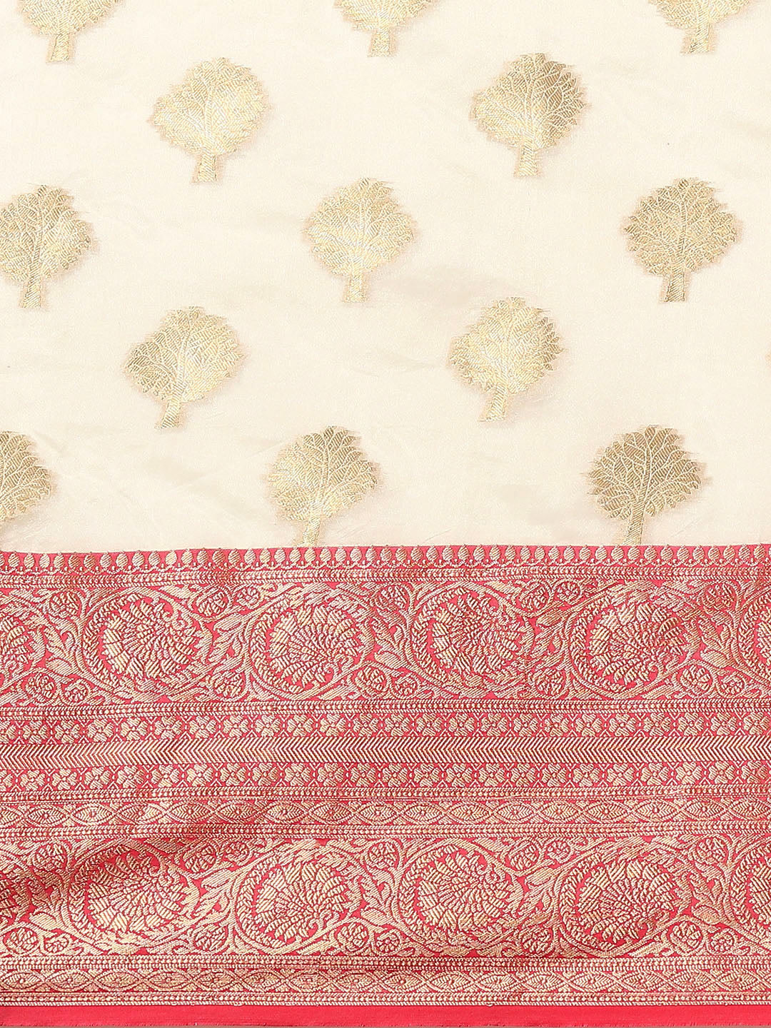 Women's Kanjiwaram Silk Woven Kasavu Saree