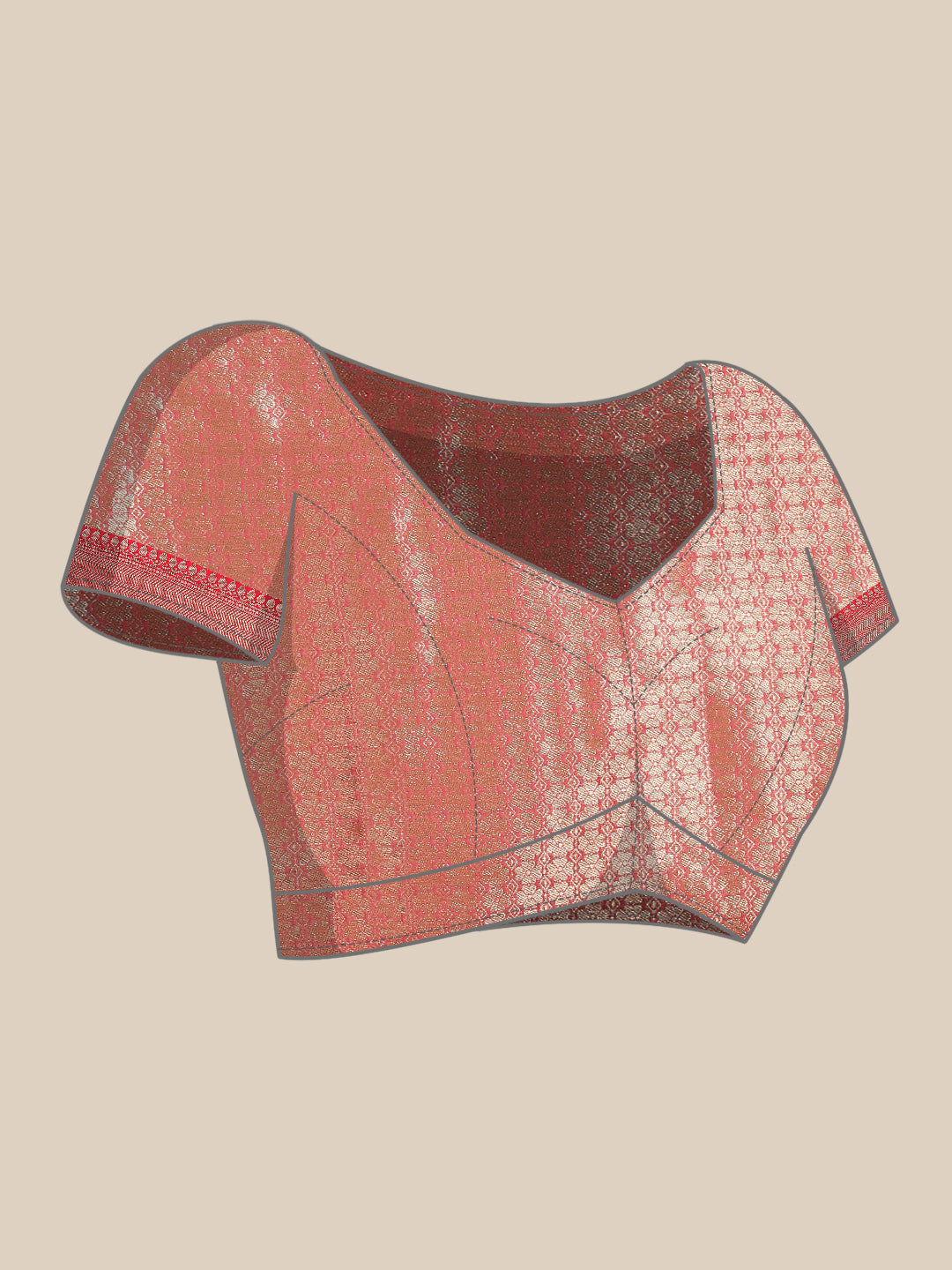 Women's Kanjiwaram Silk Woven Kasavu Saree