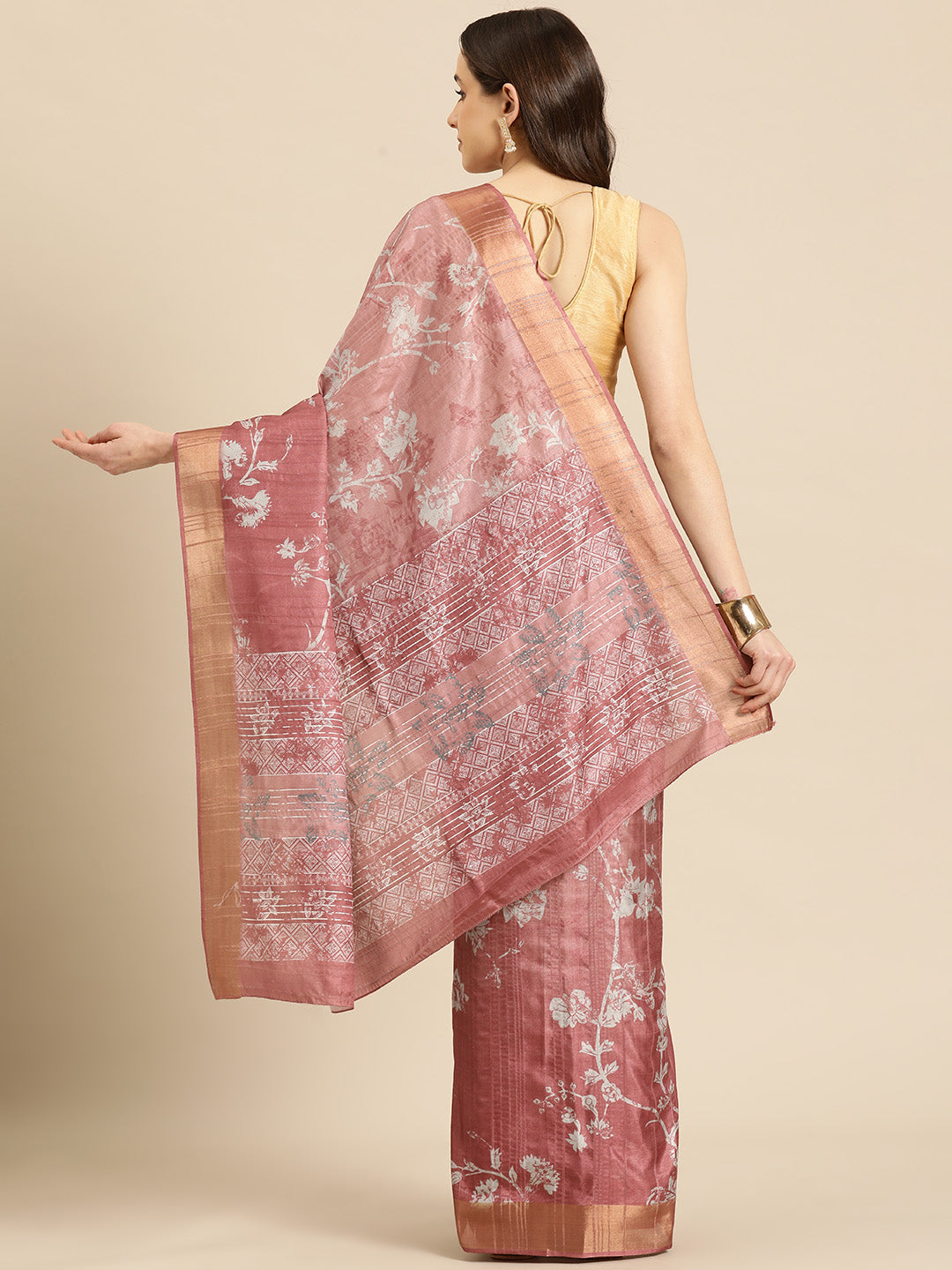 Digital Printed Soft Silk Zari Woven Saree