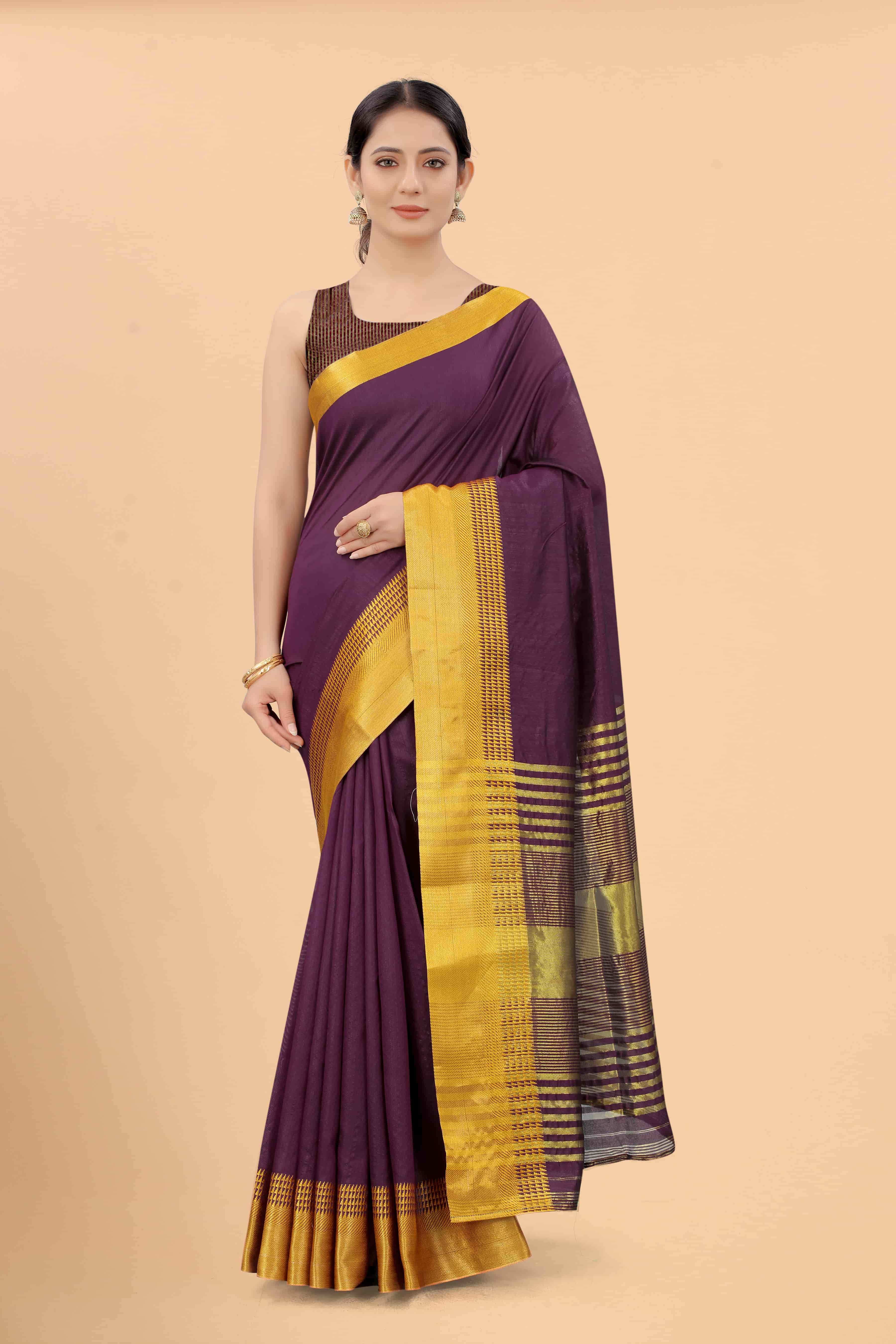 Zari Silk Blend Banarasi Saree
