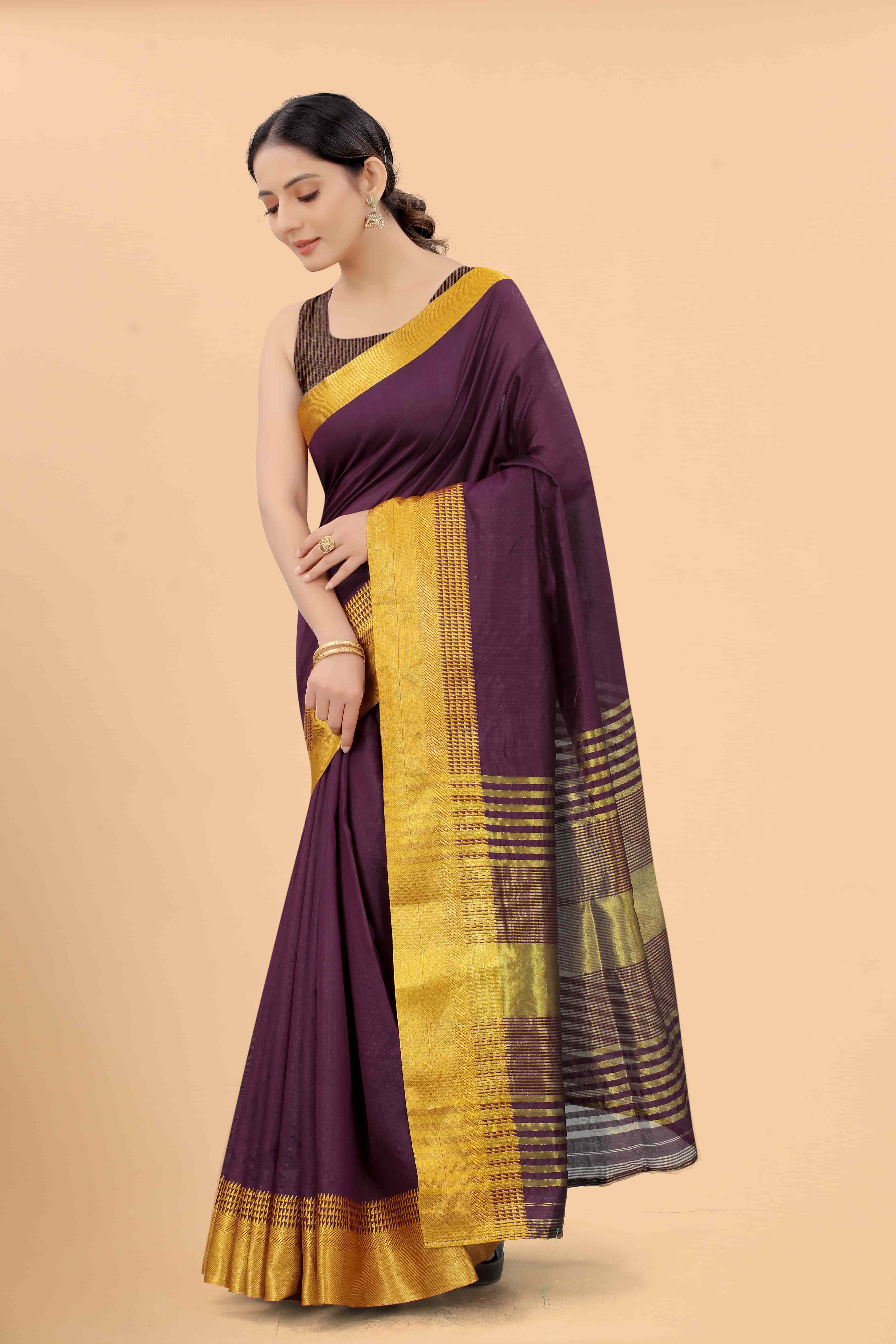 Zari Silk Blend Banarasi Saree