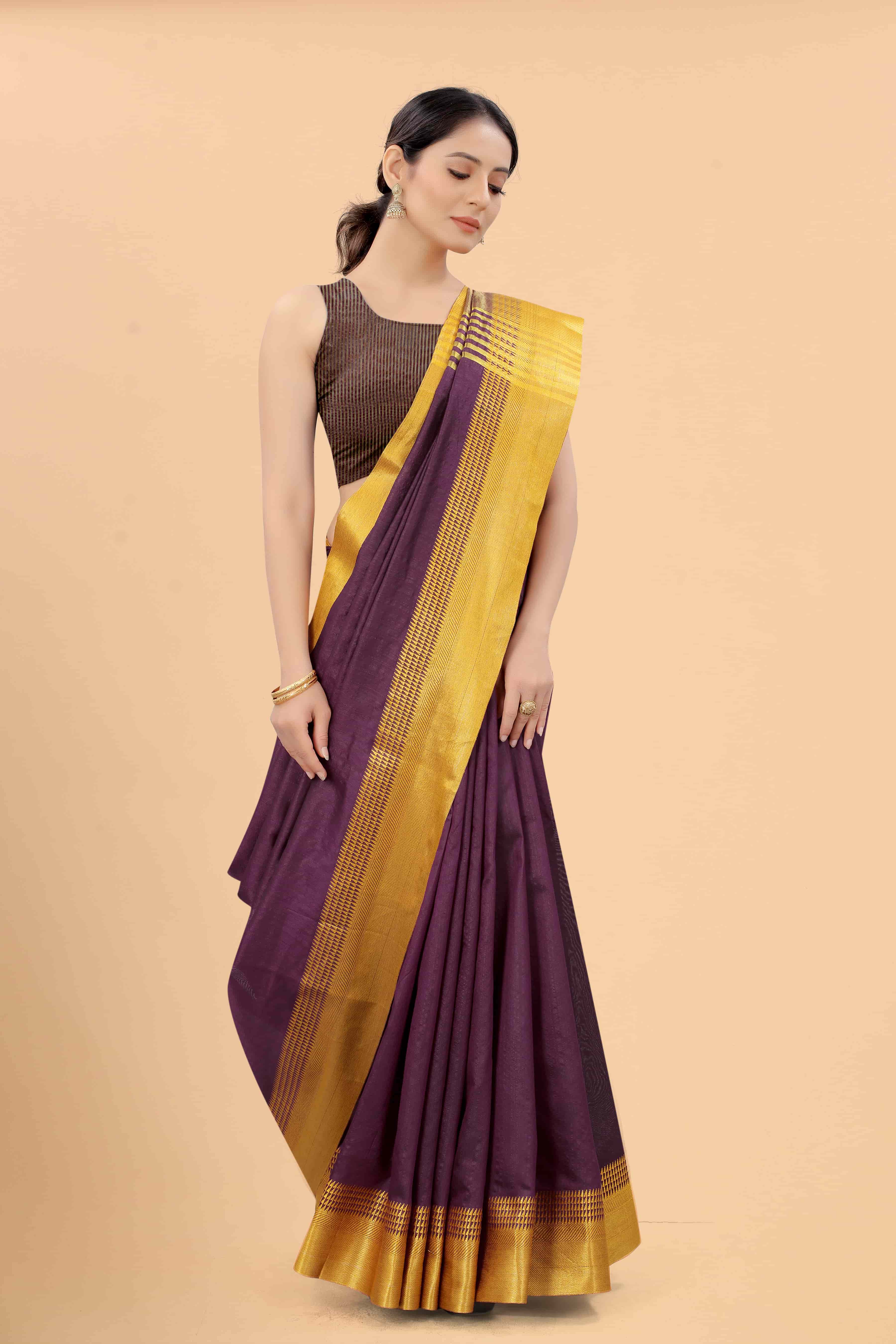 Zari Silk Blend Banarasi Saree