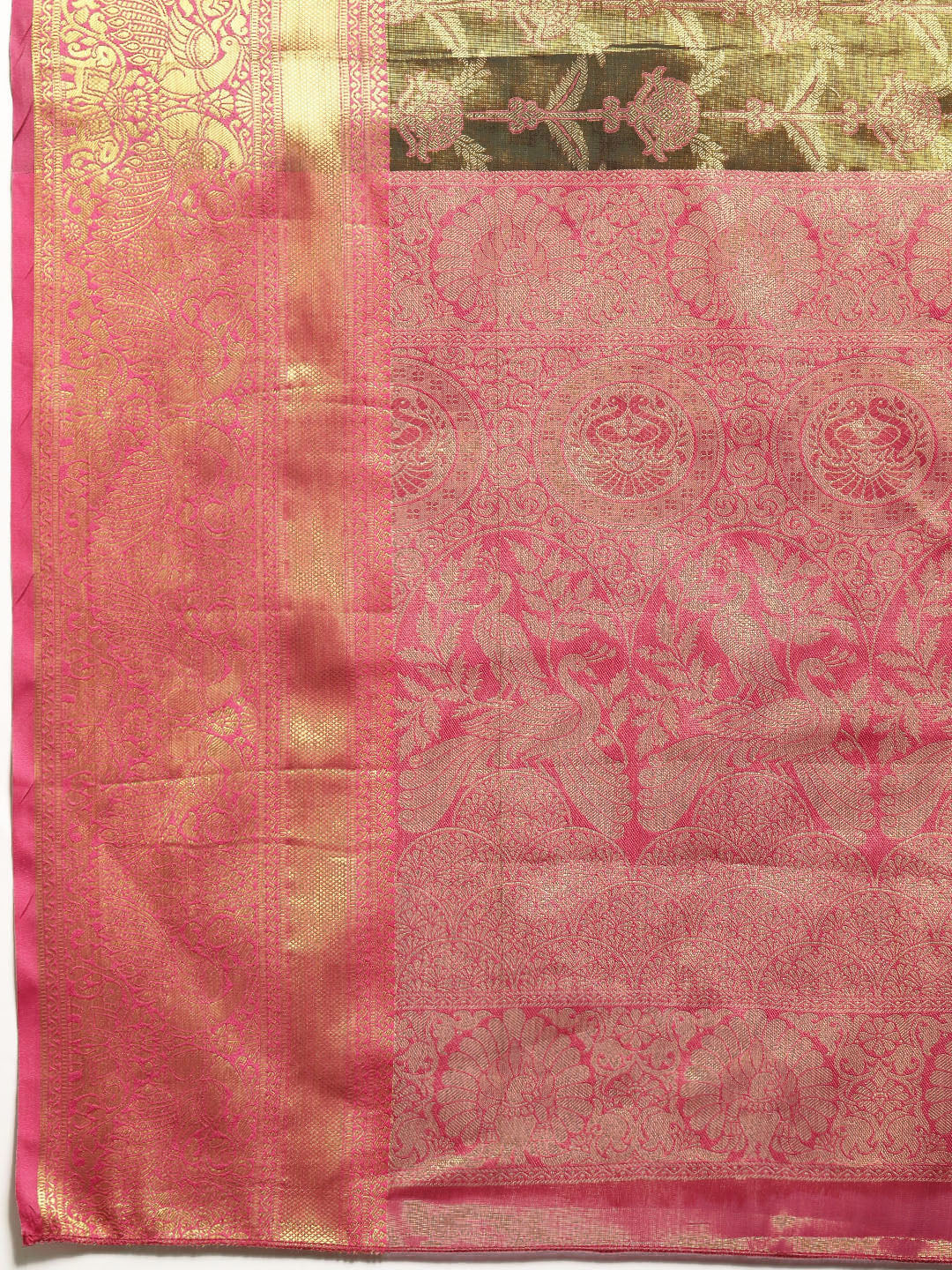 Ethnic Motifs Zari Woven Tissue Silk Saree