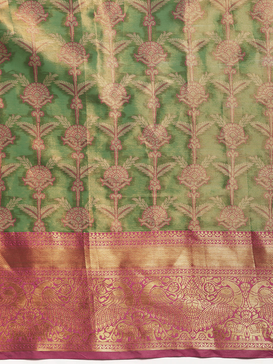 Ethnic Motifs Zari Woven Tissue Silk Saree