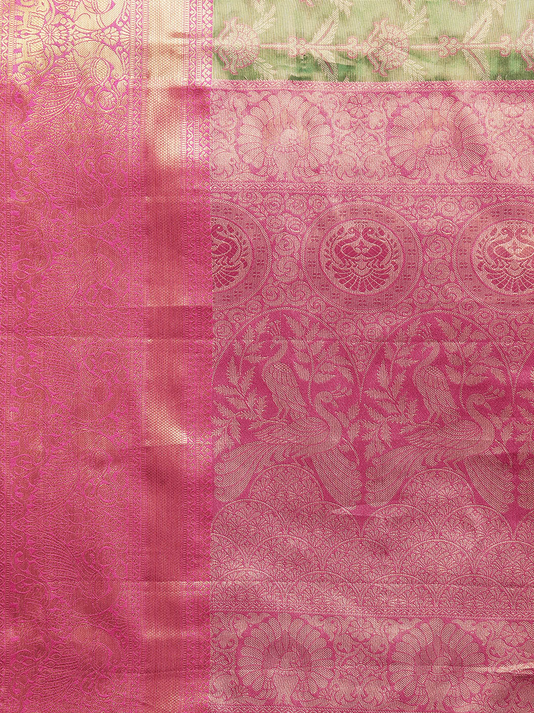 Ethnic Motifs Zari Woven Tissue Silk Saree