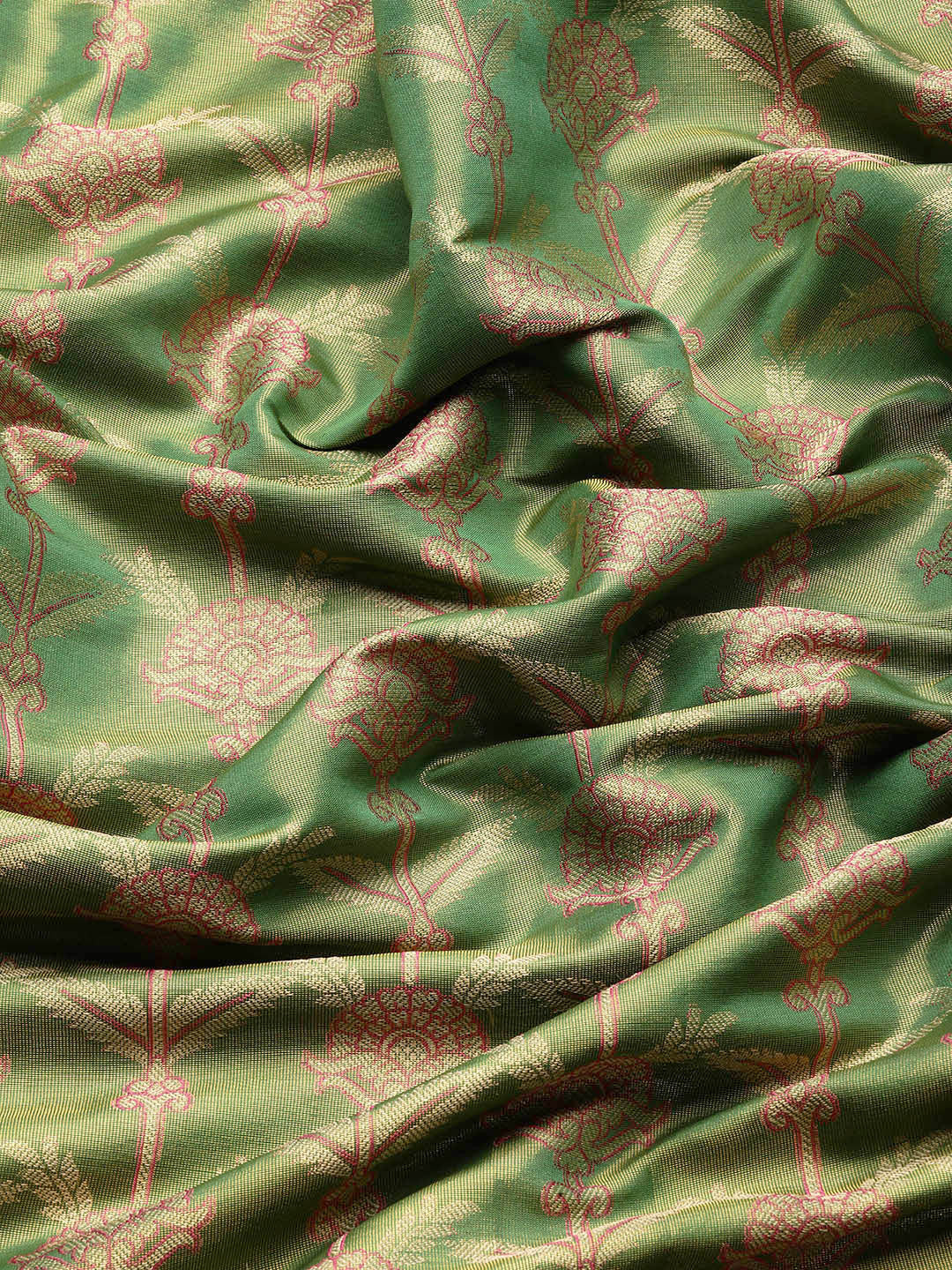 Ethnic Motifs Zari Woven Tissue Silk Saree