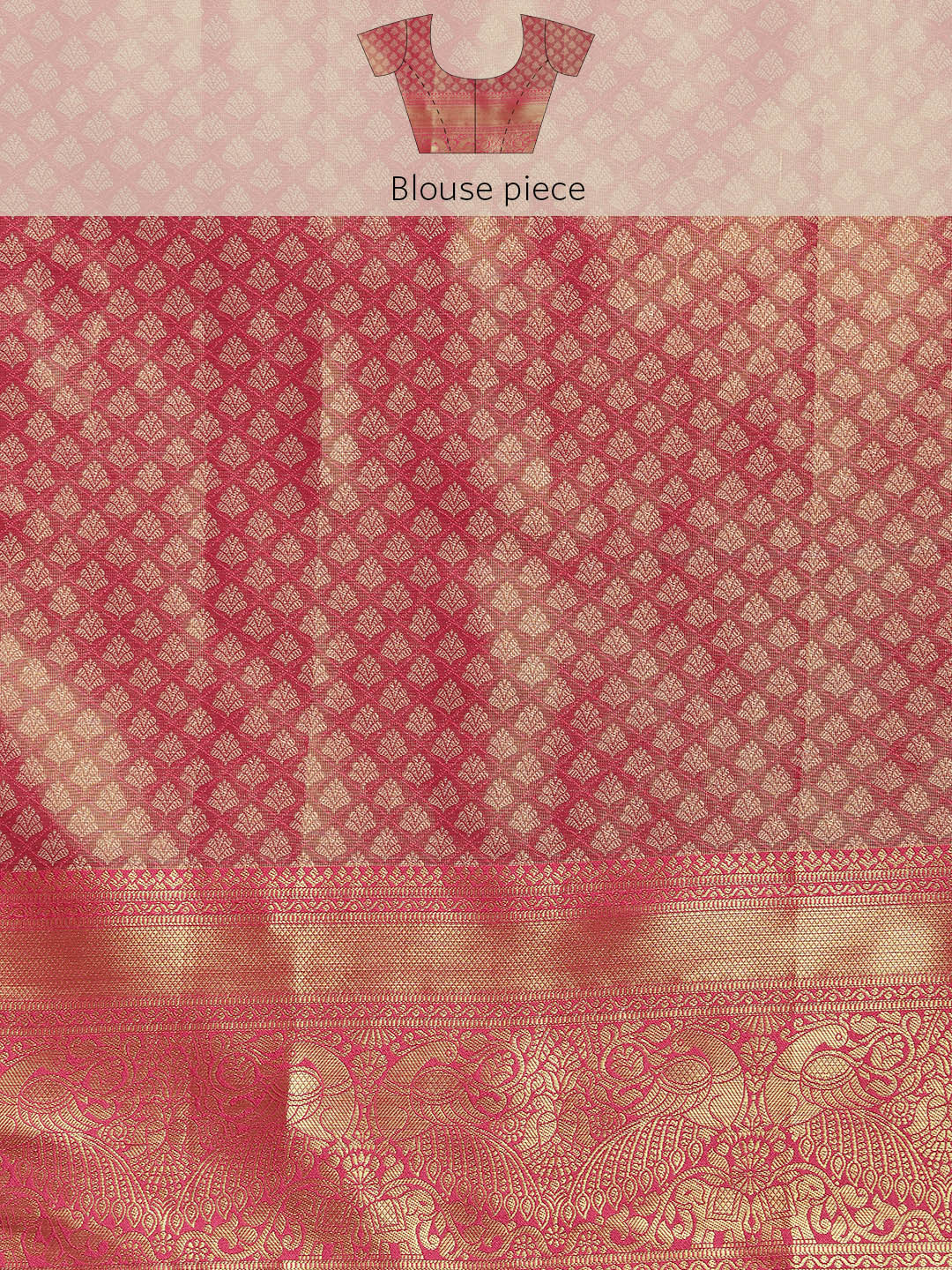 Ethnic Motifs Zari Woven Tissue Silk Saree
