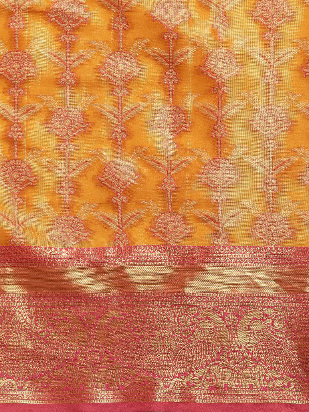 Ethnic Motifs Zari Woven Tissue Silk Saree