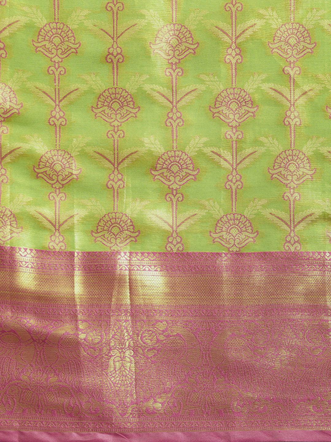 Ethnic Motifs Zari Woven Tissue Silk Saree