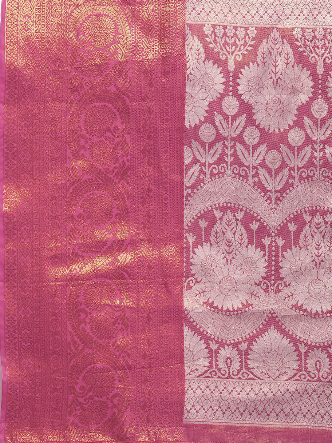 Ethnic Motifs Zari Woven Tissue Silk Saree