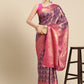 Ethnic Motifs Zari Woven Tissue Silk Saree