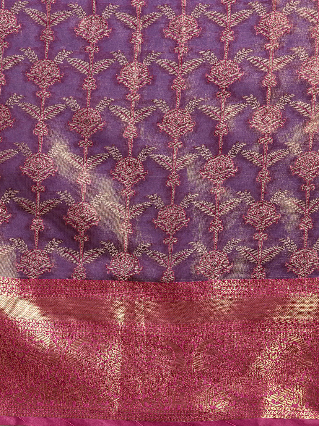 Ethnic Motifs Zari Woven Tissue Silk Saree