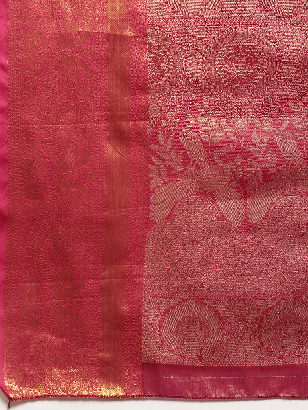 Ethnic Motifs Zari Woven Tissue Silk Saree
