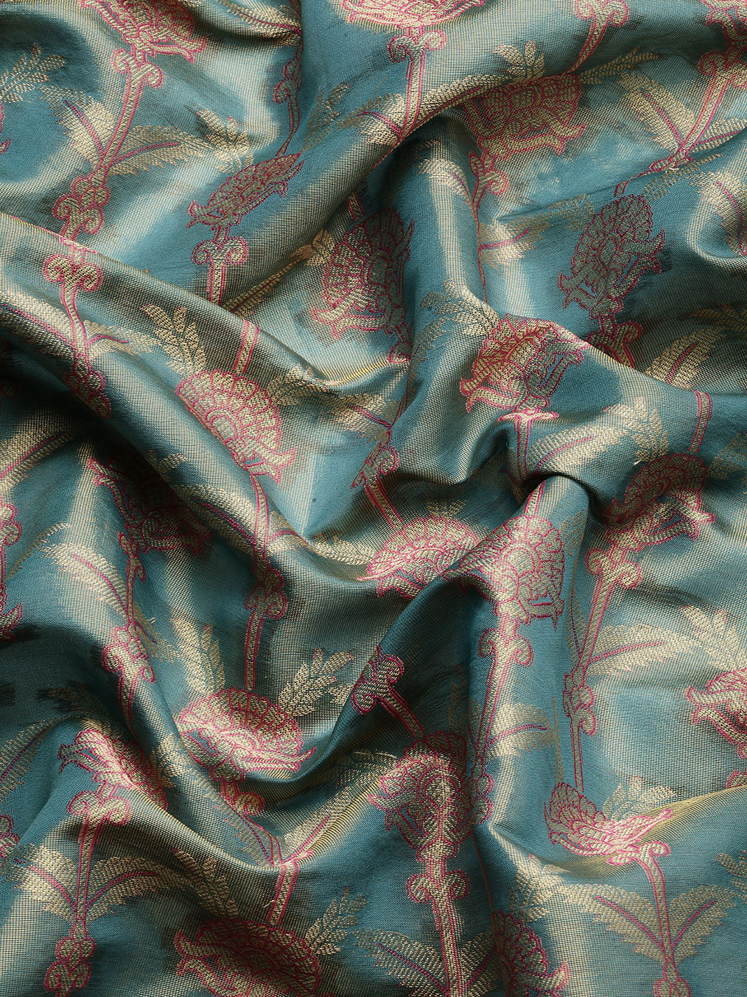 Ethnic Motifs Zari Woven Tissue Silk Saree