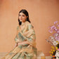 Women's Printed Muga Zari Tissue Silk Saree