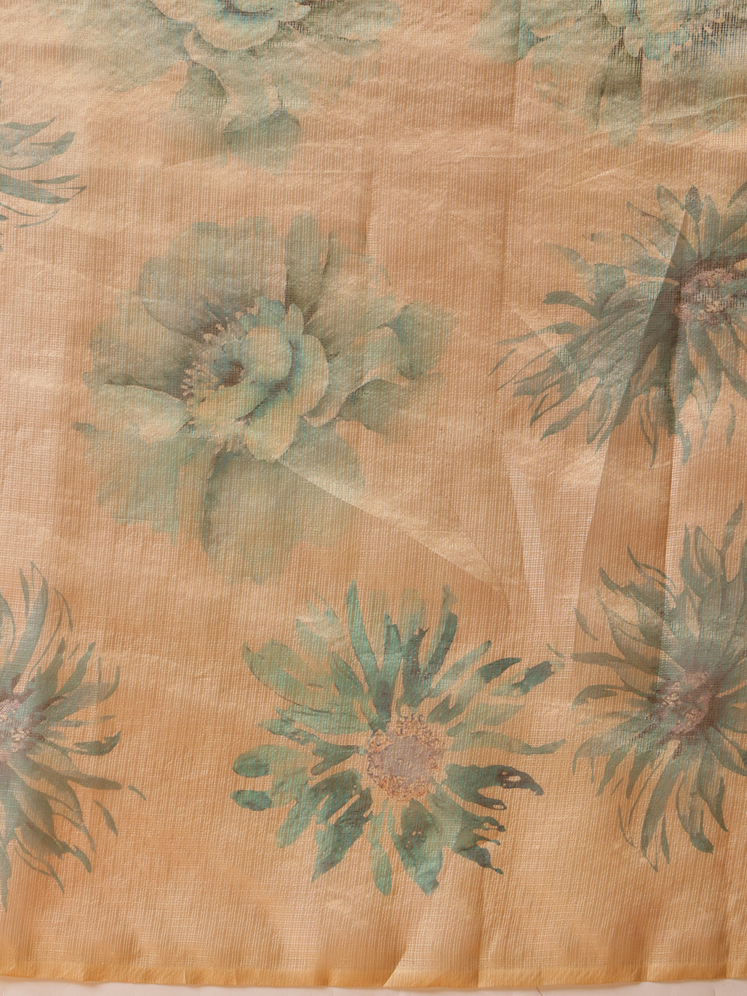 Women's Printed Muga Zari Tissue Silk Saree