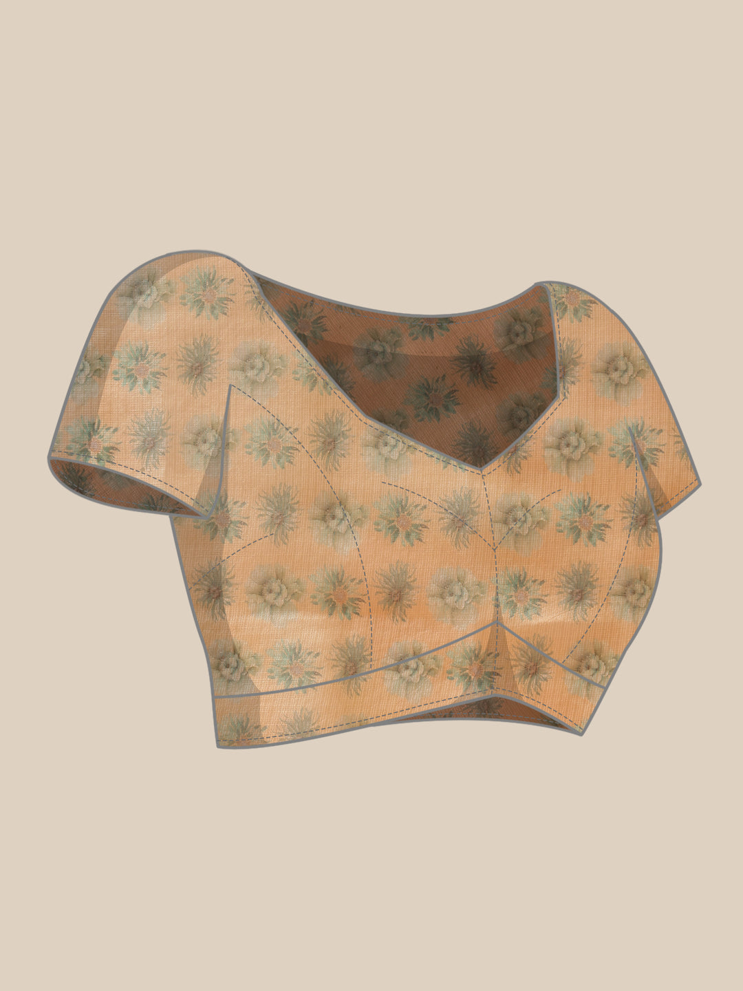 Women's Printed Muga Zari Tissue Silk Saree